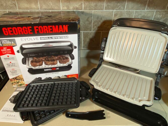 George Foreman Evolve Grill System/Waffle Maker hits  low at $59  shipped